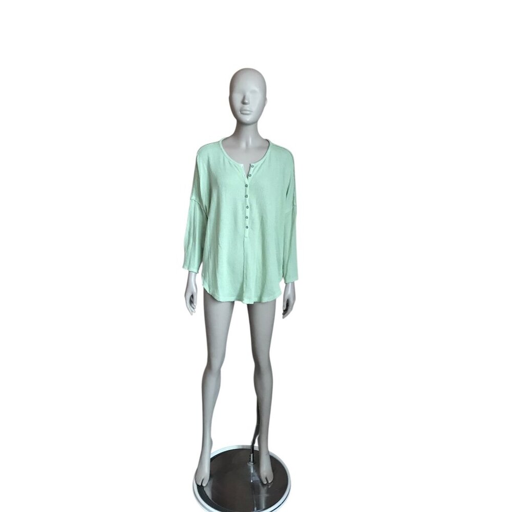 UO Out From Under Mint Green Long Sleeve Top